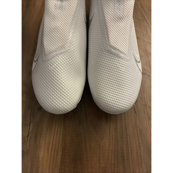 Nike Men Size 8 Vapor Edge Pro 360 White Chrome Silver Football Cleat AO8277-108 main image 7